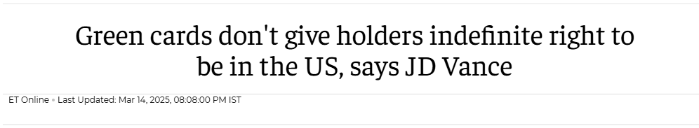 预学签驱逐人数上升!副总统:绿卡持有者不享有在美永居绝对权利 预学签驱逐人数上升!副总统:绿卡持有者不享有在美永居绝对权利